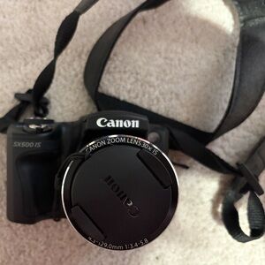 Canon Powershot SX500 IS w/ Strap, Bag, Battery & Charger #126